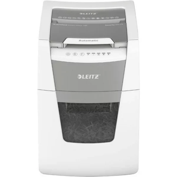 Leitz - Aktenvernichter IQ AF 8012-20-00 Small Office 100, P-5, 34lt, Weiss Bunt