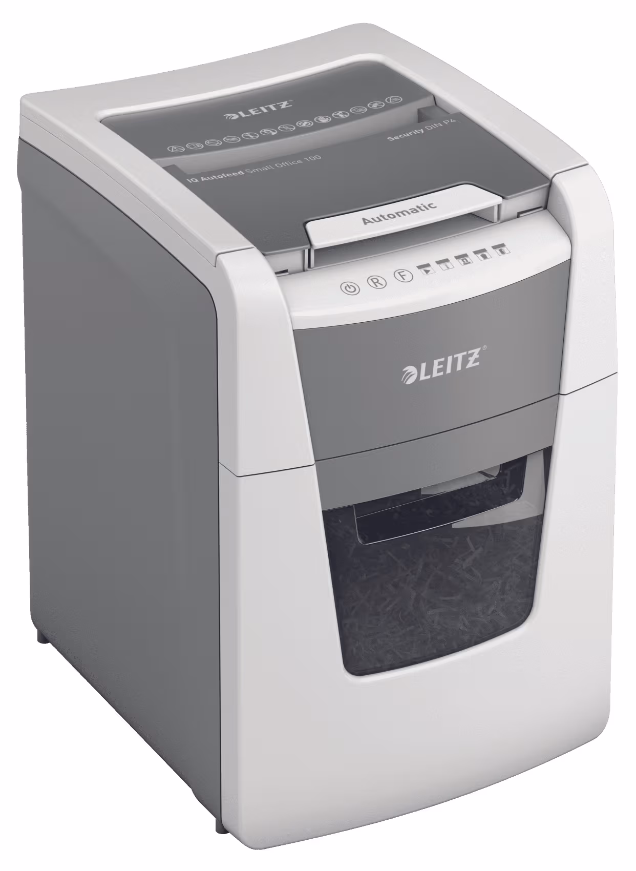 Leitz IQ Autofeed Small Office 100 P4 Aktenvernichter – Aktenvernichter/Schredder – weiss