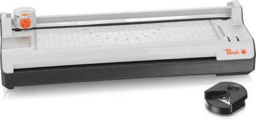 Peach 6 in 1 Laminiergerät A3 inkl. Eckenrunder, Trimmer, Laminierfolien | ABS | geeignet für alle handelsüblichen Folien bis 2x125 mic. | Heiß- & Kaltlaminiergerät | PBP450
