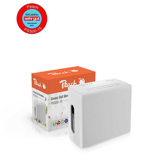 Peach Aktenvernichter SuperSilent - ~40dB - 4x38, P-4 - 6 Blatt - PS500-15