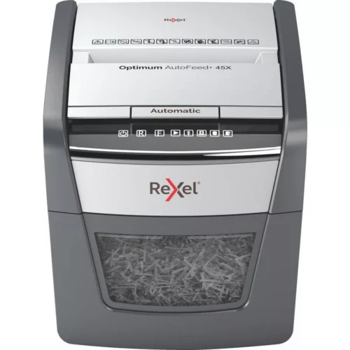 Rexel - Aktenvernichter Optimum AF+ 2020045XCH 45X, P-4, 20lt, Schwarz