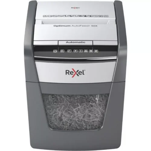 Rexel - Aktenvernichter Optimum AF+ 2020050XCH X50, P-4, 20lt, Schwarz