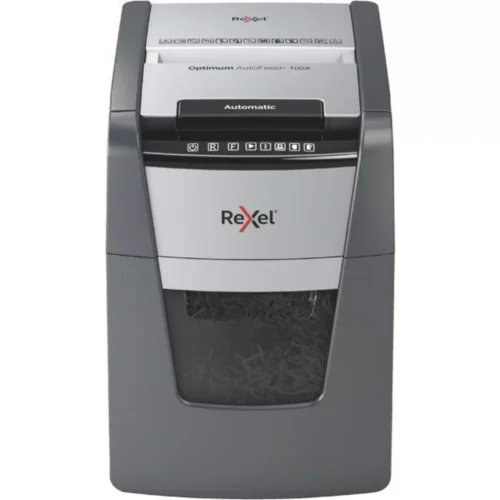 Rexel - Aktenvernichter Optimum AF+ 2020100XCH 100X, P-4, 34lt, Schwarz