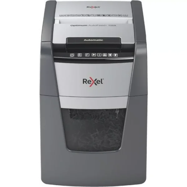 Rexel - Aktenvernichter Optimum AF+ 2020100XCH 100X, P-4, 34lt, Schwarz